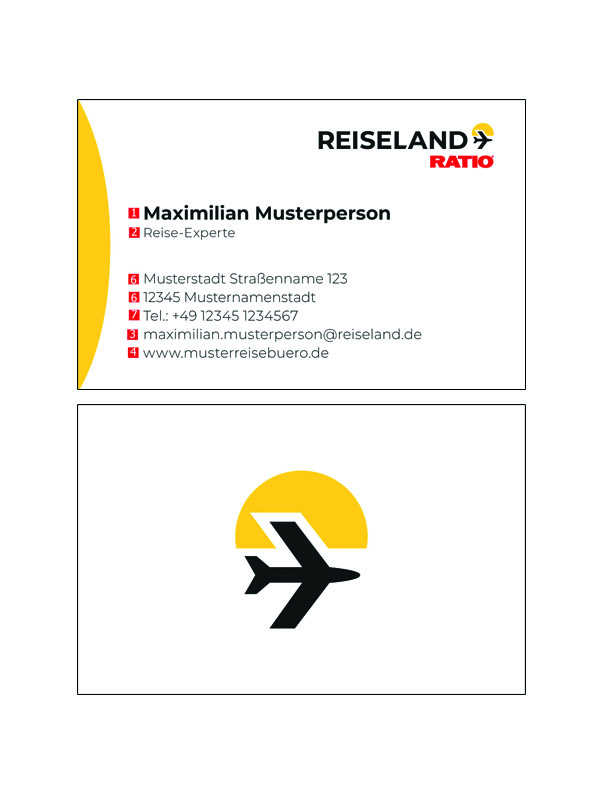 Visitenkarten Reiseland-Ratio