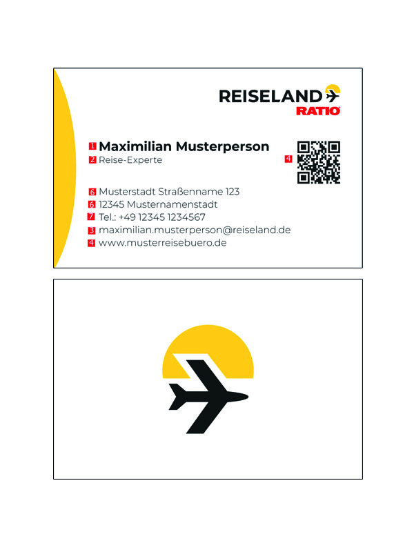 Visitenkarten Reiseland-Ratio QR-Code